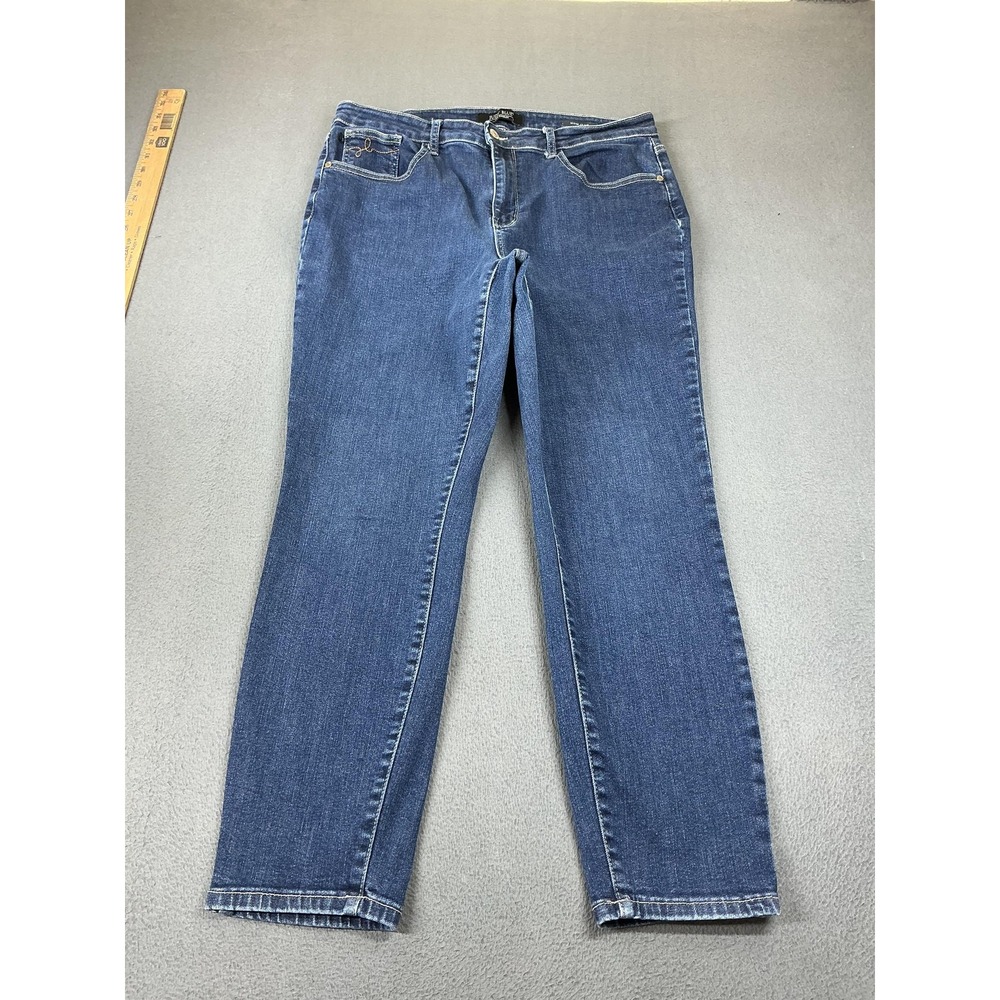 Judy Blue Jeans Womens 15/32 Medium Wash Mom Jean Relaxed Tapered Stretch Baggy